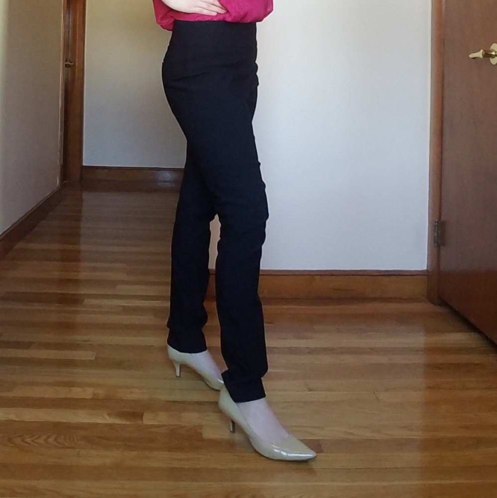 Skinny black stretch ponte pants